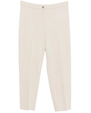 Marina Rinaldi Straight Trousers - Natural