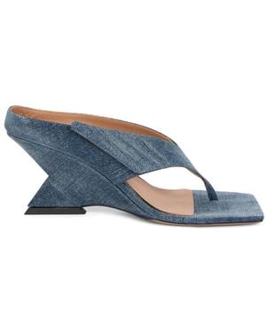 The Attico Cheope Keilabsatz-Sandalen - Blau