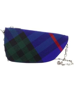 Burberry Karierte Pochette Mit Kette - Blau