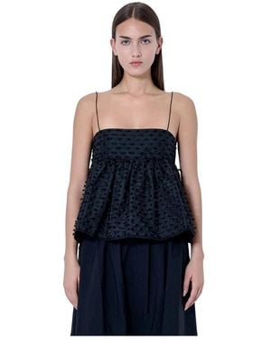 Cecilie Bahnsen Sleeveless Tops - Blue