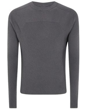 Rick Owens Pullover Mit Rundhalsausschnitt Und Rippstruktur - Grau