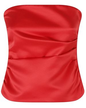 Ganni Sleeveless Tops - Rojo