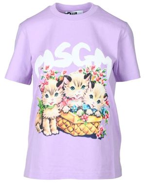 MSGM T-Shirts - Viola