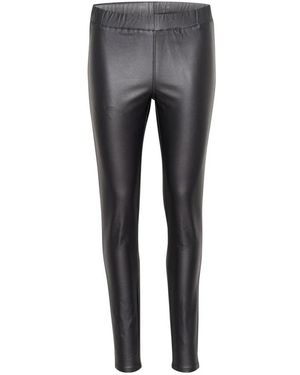 Kaffe Broeken ,Zwart ,Ada Coated Jeggings - Grijs