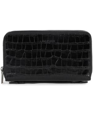 Lancaster Croco Herren Geldbörse & Kartenhalter - Schwarz