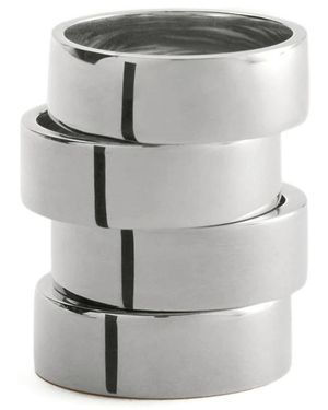 MM6 by Maison Margiela Accessoires ,Grijs ,Engraved Numeric Wide Band Ring
