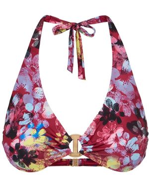 Iceberg Badmode ,Veelkleurig ,Polyester Allover Prints Driehoek Bikini Top - Rood
