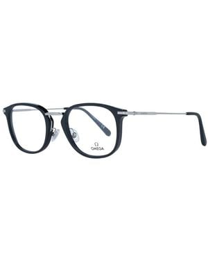 Omega Schwarze Herren Optische Gestelle Runde Stil