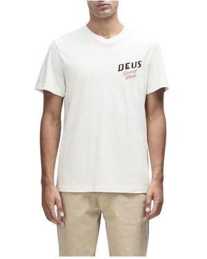 Deus Ex Machina Tops ,Wit ,Katoen Dogleg Tee