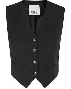 Erika Cavallini Semi Couture Waistcoats - Black