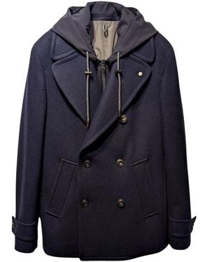 L.B.M. 1911 Double-Breasted Coats - Blue