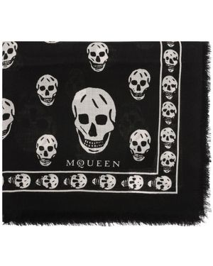McQueen Winter Scarves - Negro