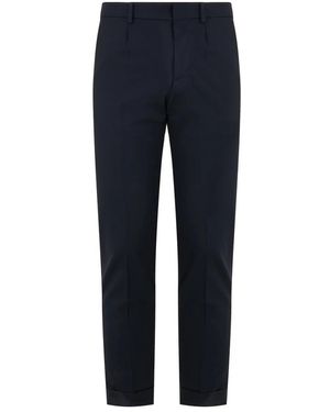 Moorer Slim Fit Elegante Broek - Blauw