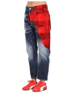 DSquared² Straight Jeans - Rojo