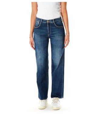 Le Temps Des Cerises Straight Jeans - Blu