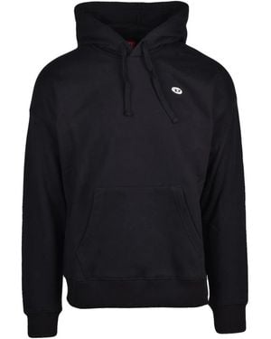 DIESEL Hoodies & Sweatvesten ,Zwart ,Katoen Hoodie - Blauw