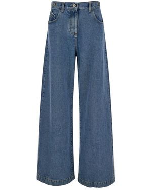 The Attico Jeans De Denim Azul Cinco Bolsillos Corte Regular, Mujer, Talla