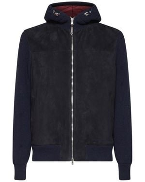 Brunello Cucinelli Leather Jackets - Blue