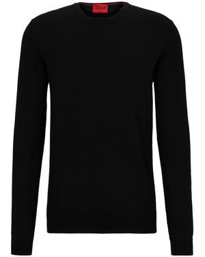 HUGO Round-Neck Knitwear - Black