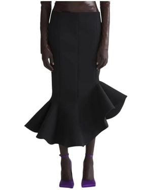 Mugler Midi Skirts - Negro