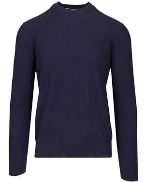 Ballantyne Round-Neck Knitwear - Blue