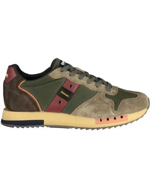 Blauer Schoenen ,Groen ,Leer Queens 01 Wax Sneaker