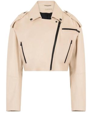 The Mannei Leather Jackets - Neutro