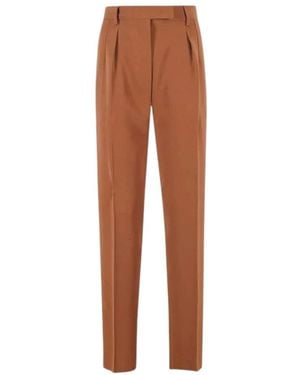 Max Mara Hoch taillierte hose in verbranntem orange/braun