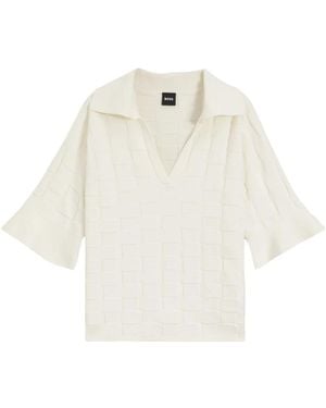 HUGO V-Neck Knitwear - White