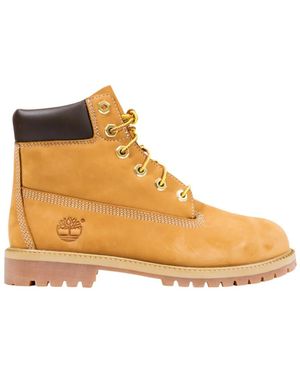 Timberland Schoenen ,Bruin ,Leer Premium 6-Inch Veterlaars Met Veters - Naturel