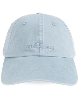 Stone Island Accessoires ,Blauw ,Katoen Logo Cap