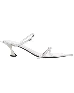 Mugler Heeled Mules - Blanco