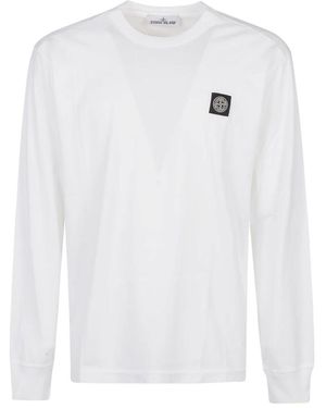 Stone Island Long Sleeve Tops - Bianco