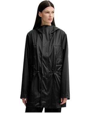 Rains Bold Long Jacket - Zwart