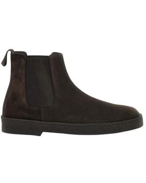 Common Projects Schoenen ,Bruin ,Leer Suede Chelsea Boot - Zwart