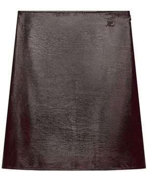 Courreges Rokken ,Rood ,Leather Skirts - Bruin