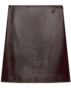 Courreges Leather Skirts - Brown