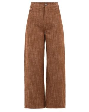 Attic And Barn Wide Trousers - Brown