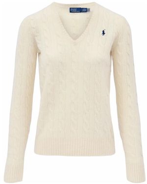 Polo Ralph Lauren V-Neck Knitwear - Naturel