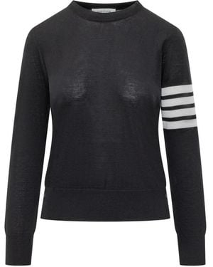 Thom Browne Rundhals-Pullover - Schwarz