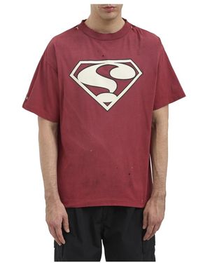 SAINT Mxxxxxx Burgund T-Shirt Für Herren - Rot