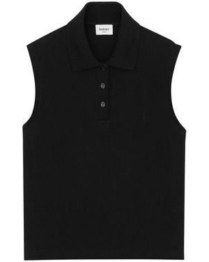 Saint Laurent Sleeveless Tops - Black