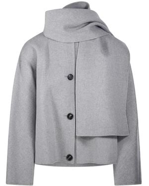 Max Mara Single-Breasted Coats - Gris