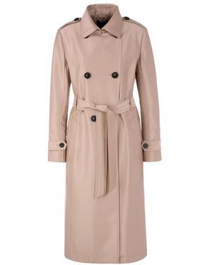 Marc Cain Jassen ,Wol Klassieke Trenchcoat - Naturel