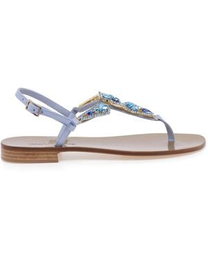 Paolo Ferrara Flat Sandals - Blu