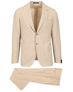 Tagliatore Single Breasted Suits - Natural