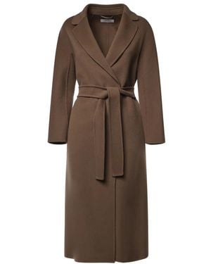 Max Mara Belted Coats - Brown