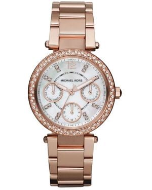 Michael Kors Roségold Stahl Uhr Quarz Analog - Mettallic