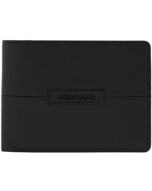 Piquadro Accessoires ,Zwart ,Leer Leren Portemonnee