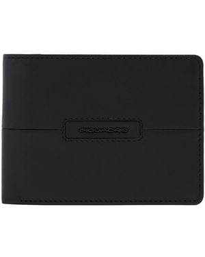 Piquadro Accessoires ,Zwart ,Leer Leren Portemonnee